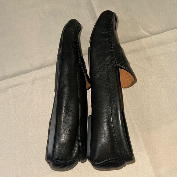 Johnston & Murphy Black Leather Loafers Moccasin-Style Slip-Ons - Picture 7 of 10